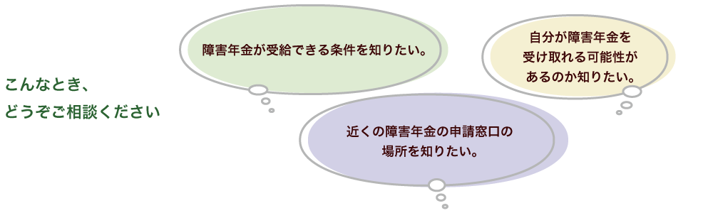 こんなとき、どうぞご相談ください