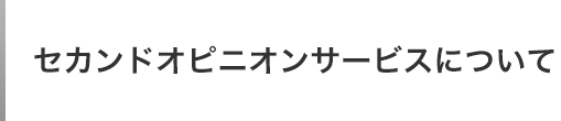 セカンドオピニオンサービスについて